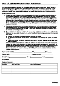 WAV Demo Agreement