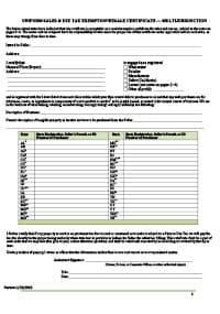 WAV Uniform Sales and Tax Certificate